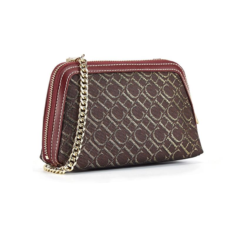 Letter Printed Leather Shoulder Bag Retro Crossbody Designer Light Luxury Chain Suede Fashion