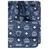 New MCM Denim Jacquard With Leather Bucket Bag, Portable Crossbody Bag, Shoulder Bag Medium Size Women's Blue MWDDSDU05LE001