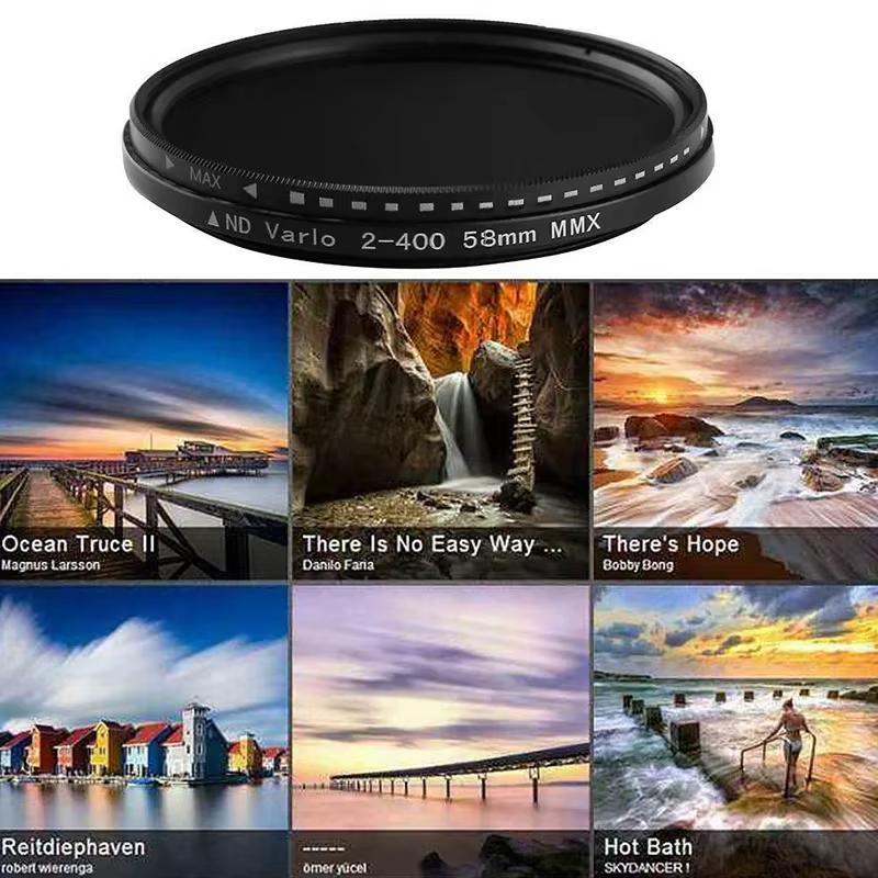 Adjustable Fader Variable ND Filter ND2 To ND400 Neutral Density for Camera Lens Filtro Nd 37/46/49/52/55/58/62/67/77/82mm