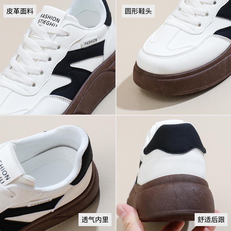 Malé bílé boty dámské 2025 nové jarní studentské korejská verze všestranné ležérní ins trendy boty platforma módní plátěnky T02