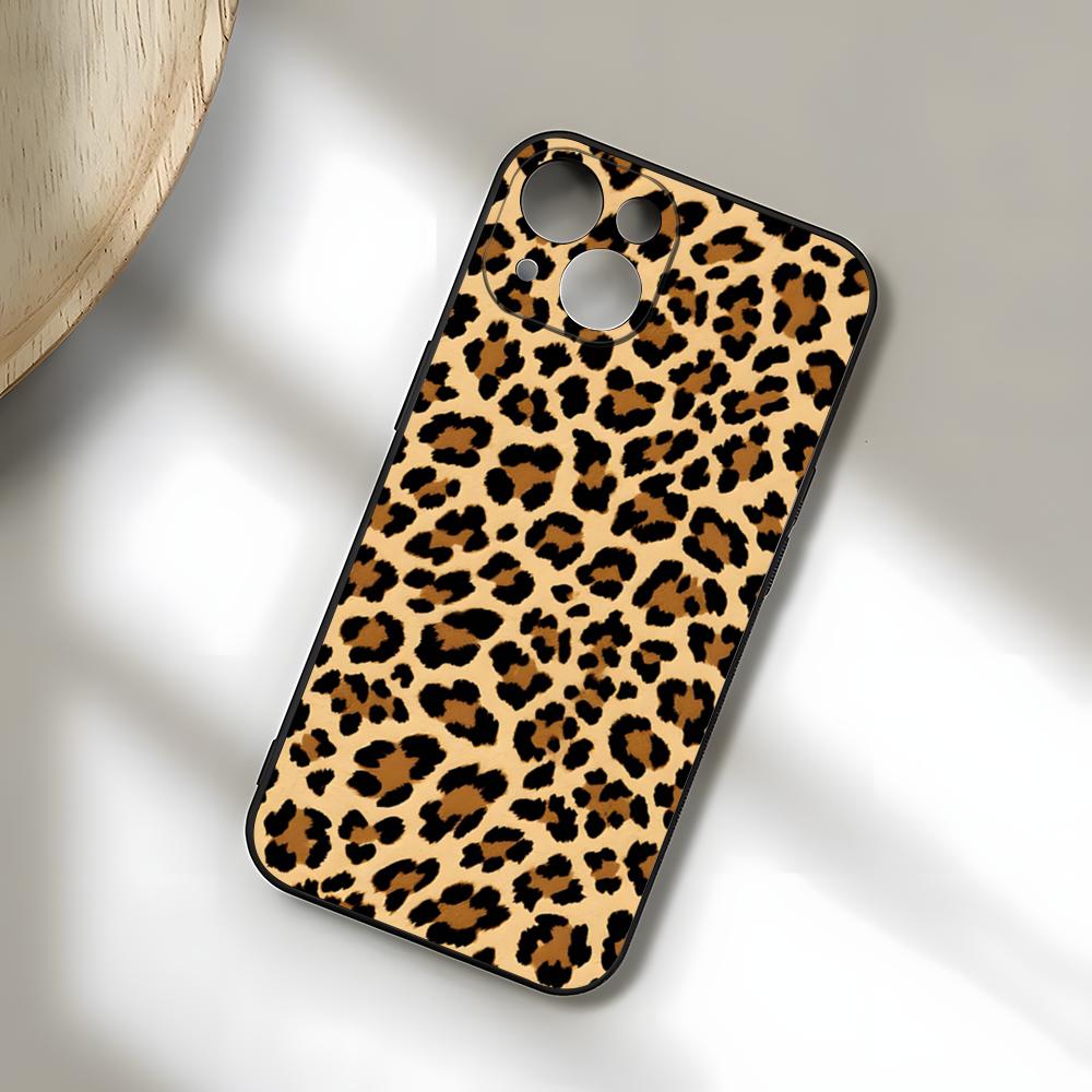 Luxurious Leopard Print Phone Case For IPhone 17 Pro Max 15 Pro 16 14 Plus 12 13 Mini 11 Pro Shockproof Soft Cover