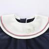Girl's Long Sleeve Navy Collar Princess Dress