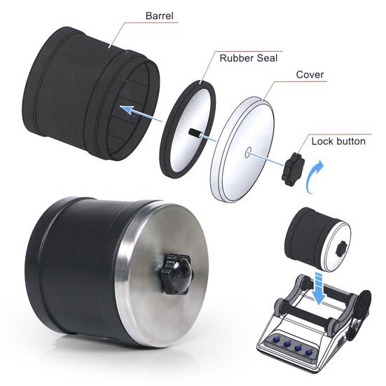 Kit Lucidatrice Elettrica per Pietre con Polvere Abrasiva Naturale Accessori Fai da Te Bambini Adulti Macchina Lucidatrice per Rocce Staccabile Piccoli STEM Educativo