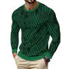 Men's 3D Printed Long Sleeve Pullover T-shirt Crew Neck Casual Sports Top