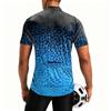 Tricou de ciclism pentru bărbați cu mânecă scurtă și fermoar - Imprimat, Respirabil, Uscare rapidă, Gât pentru ciclism