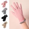 Five Fingers Winter Women Gloves Bowknot Elasticity Soft Gloves Outdoor Riding Mittens  Running
