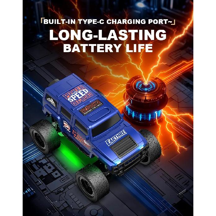 1: 64 Mini Climbing Remote Control Car With Trailer Full Scale Off-road Vehicle Children Toy Model Christmas Gift