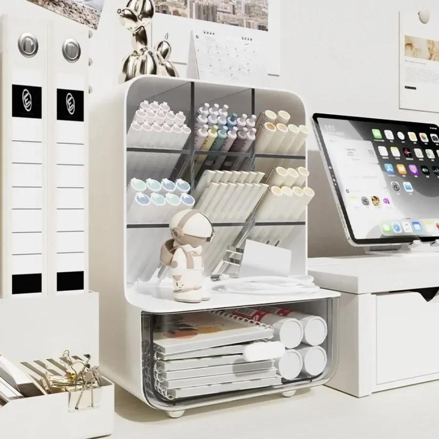 Pencil Holder for Students, Large Capacity Desktop Stationery Storage Box, Office Sundries Storage Shelf, Desk Organizer. Drawer