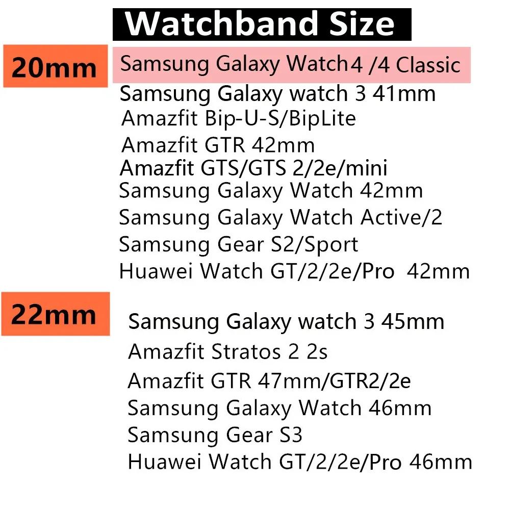 20 22mm Metal+Leather Strapr Samsung Galaxy Watch4 5 6 Active2 Bend for Huawei  GT4/GT/2e/pro 42/46mm Replacement Strap