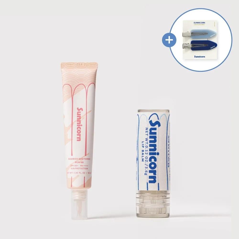 

[Free Hairpin] SUNNICORL Quick Makeup Duo (Sun BB Cream & Lip Balm) Sun BB Cream 40ml + 01 Clear Lip Balm