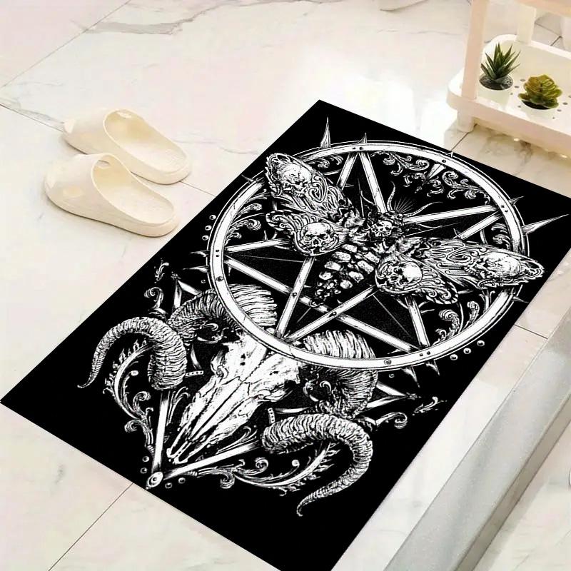 Skull Satan Carpet Rug for Living Room Bedroom Home Sofa Decoration,Kids play Non-slip Floor Mat