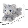 Sunlemon Cat Plush Gy Gray 11x29x12cm P 8012