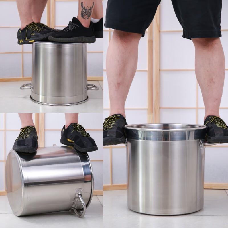 Xidien Commercial Thickened Stainless Steel Pot with Lid