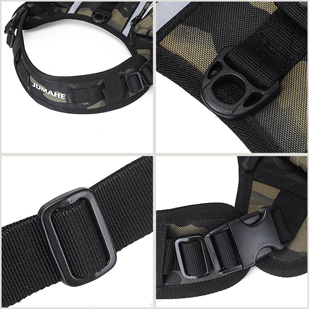 Pet Snack Bag Outdoor Dog Backpacks Harness Reflective Chest Strap Double Bags Vest Walk Travel Camping for Medium Large Dog
