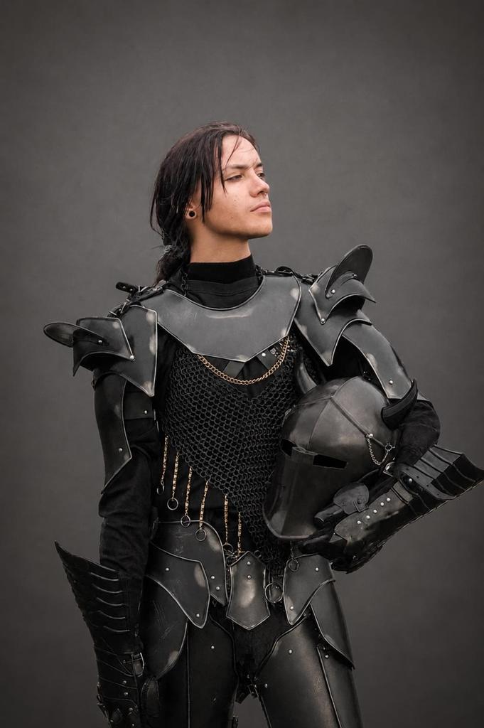 Female Knight Barbuta Full Armor Suit, Medieval Steel Plate Armor Outfit for LARP Cosplay Reenactment