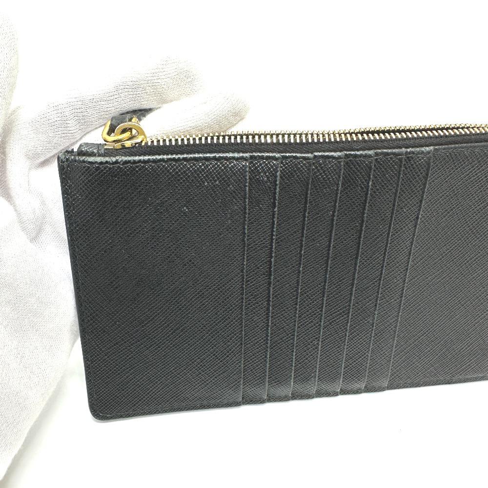 Prada 1MB025 Triangle Plate Document Holder Fragment Card Case Flat Long Wallet