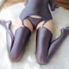 Super Glossy Smooth Thigh High Stockings For Garter Belt Women Sexy Oil Shiny Silky Touch Stockings  Pole Dance Clubwear