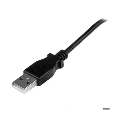 Micro USB - A To Micro B Angled 90° Upwards Cable - 1 M - Black
