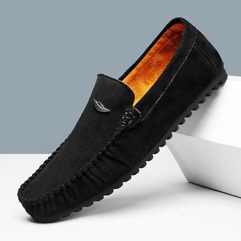 Men's Plus Size Rose Bean Soft Leather Casual Shoes - Red Pointed Toe Summer Trend