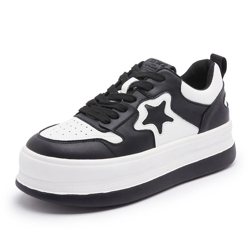 

Leather little white shoes women s new 100 2025 with Korean version 2025 color matching casual women s shoes thick baseplate shoes sports shoes women 35