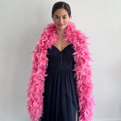 DIY 130G Dickes Truthahnfeder-Boa 2 Yards Regenbogen-Maraboufedern Schal Für Karneval Partykleid Schal Federdekoration DIY Bastelbedarf