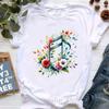 Watercolor Music Note Flowers Print T Shirt Girls Summer Fashion Tshirt Womem Hip Hop Tshirt Femme Harajuku Shirt Streetwear