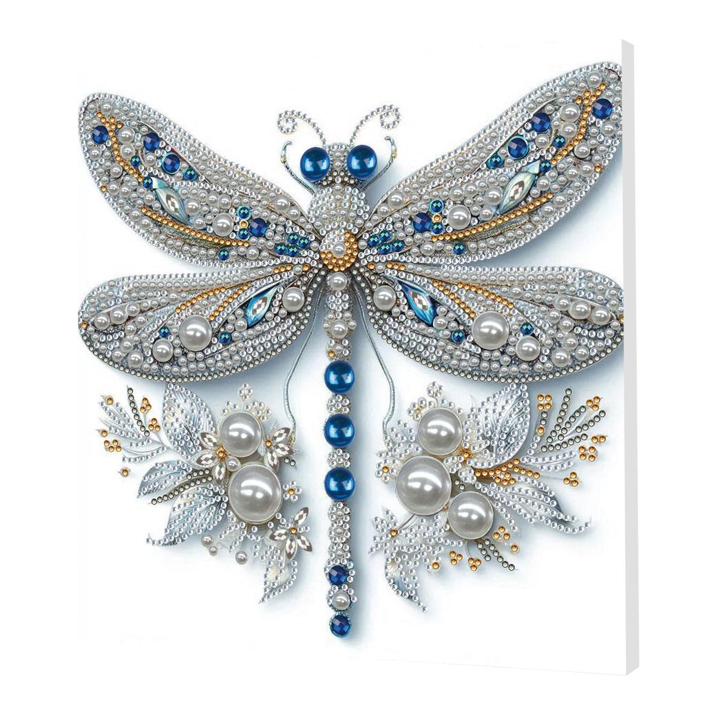 Diamond Dots Pearl Gem Painting with Frame 9.84x9.84in DIY Pearl Art Painting Set for Adults & Beginners Home Wall Decor