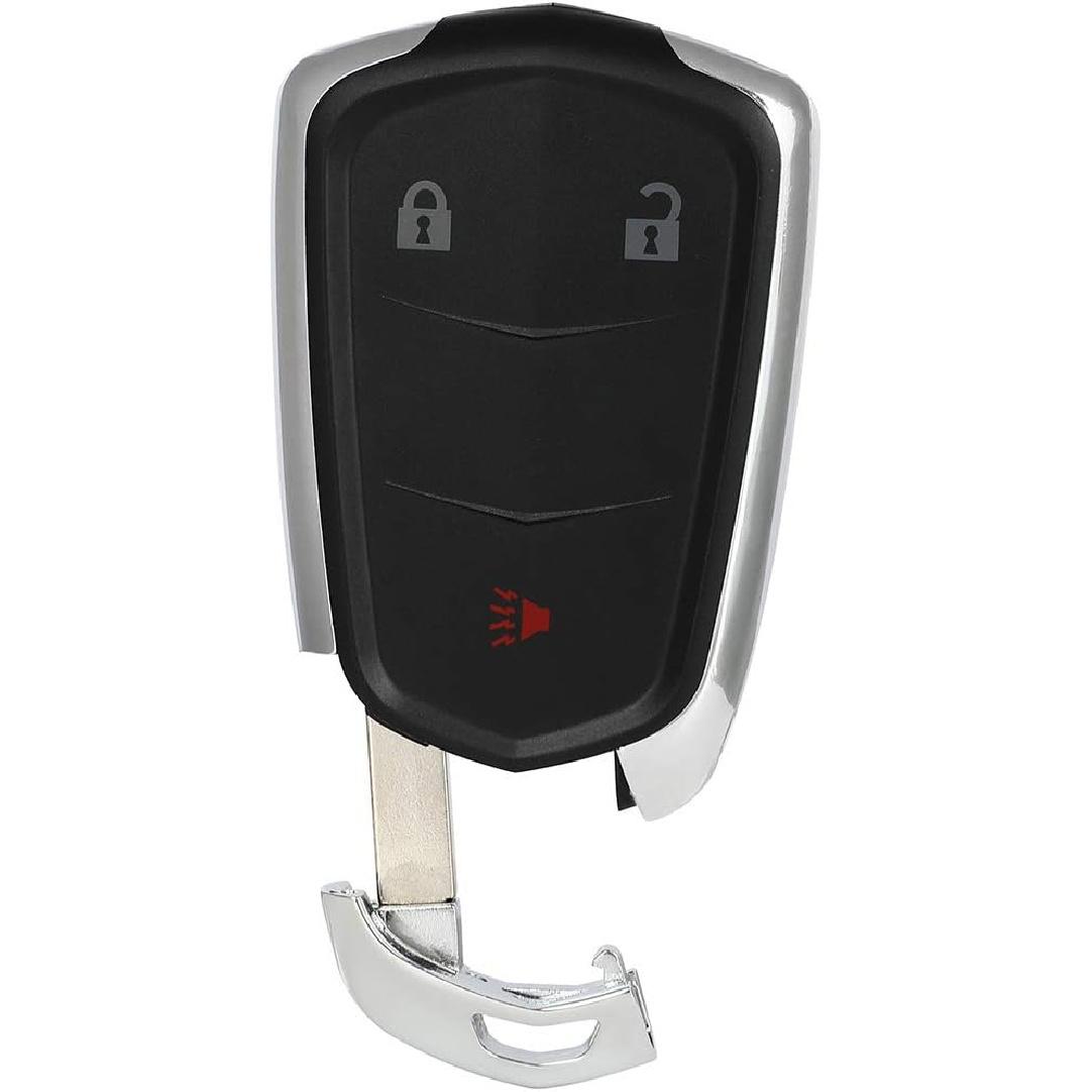 

cciyu 1 X Flip Key Fob Uncut Blade (SHELL CASE) 3 Buttons Replacement for Cadillac 2014 2019 SRX 3 BUTTON FCCID: HYQ2AB by AUTO KEY MAX (SINGLE) with