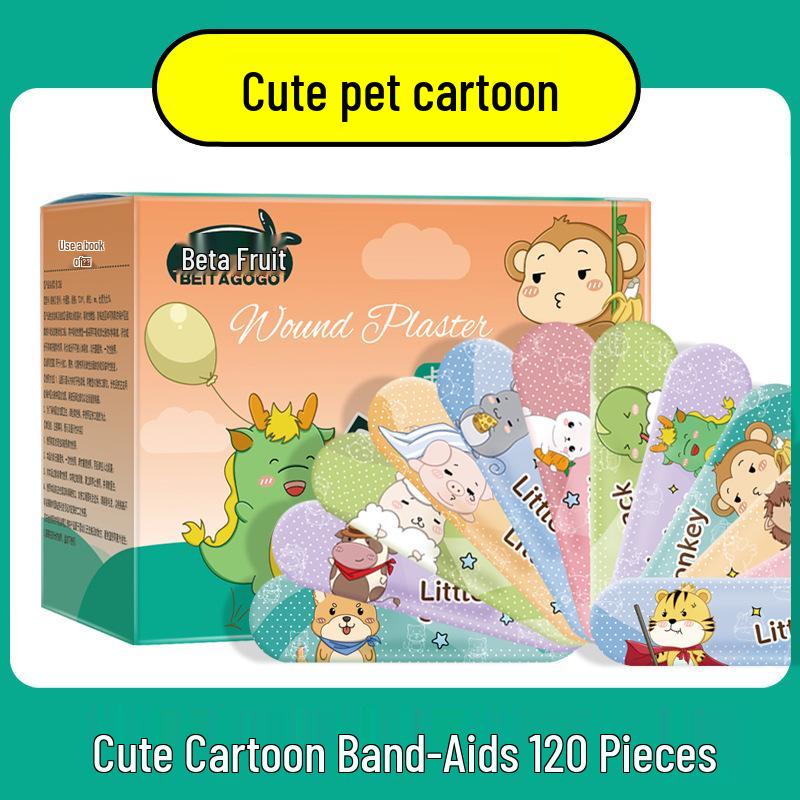 Waterproof & Breathable Cute Cartoon Band-Aids: Transparent, Hemostatic Adhesive for Kids, Prevents Foot Rubbing
