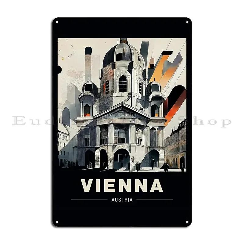 Vienna Austria Metal Sign Pub Wall Decor Mural Create Club Bar Tin Sign Poster 20x30cm(7.8x11.8inch)