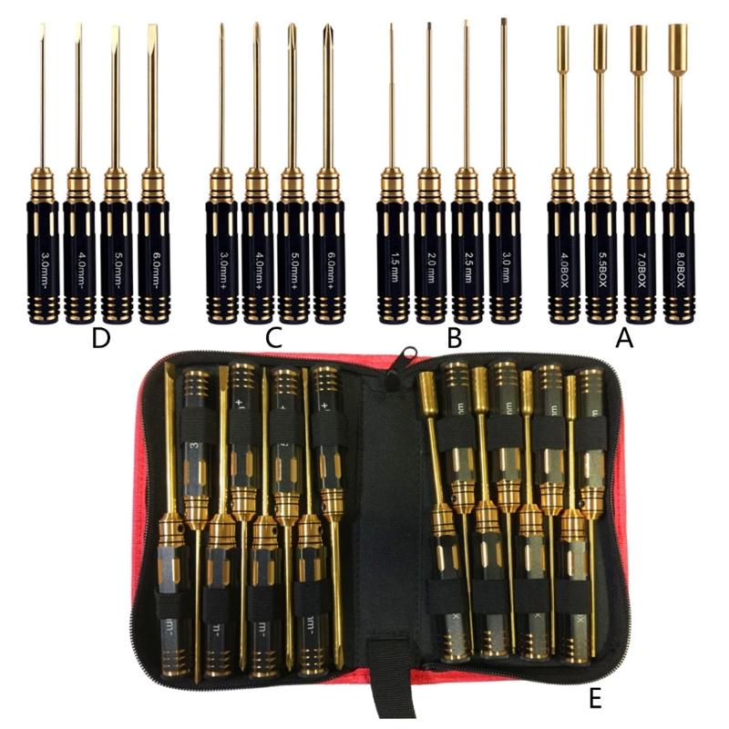 4Pcs Hex Screw Driver Set Metal Hexagon Screwdriver Wrench Tool Kit For Car Helicopter Fpv Screw Driver Set