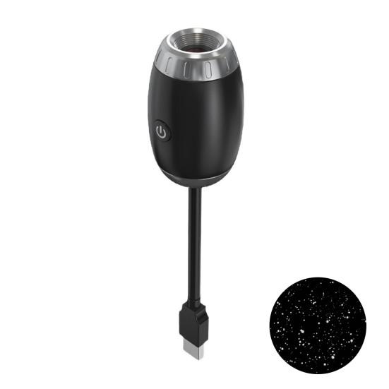 USB Car Projector Lamp 360 Degrees Adjustable Starry Sky Projection Lamp 3 Brightness Home Bedroom Automotive LED Ambient