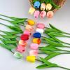 Yousheng 6 Pcs Artificial Tulip Flowers Real Touch Faux PU Tulip Bouquet Fake Flower Arrangement for Home Room Office Party Wedding Decoration