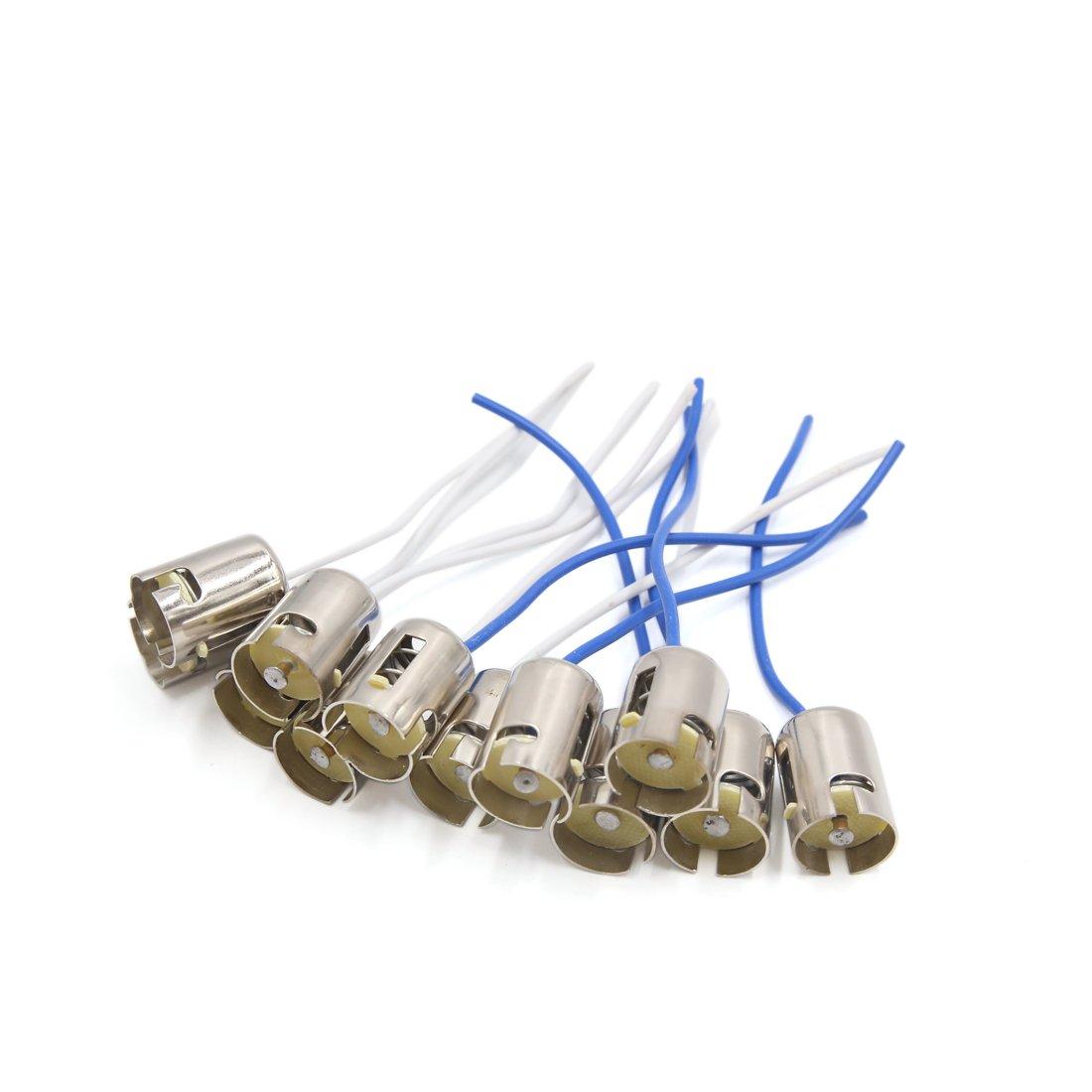 

uxcell Патрон лампы BA15s, Лампа указателя поворота, Лампа, Проводка, Жгут проводов, Патрон, DC -36В, Подходит для автомобилей, Упаковка из 12 штук