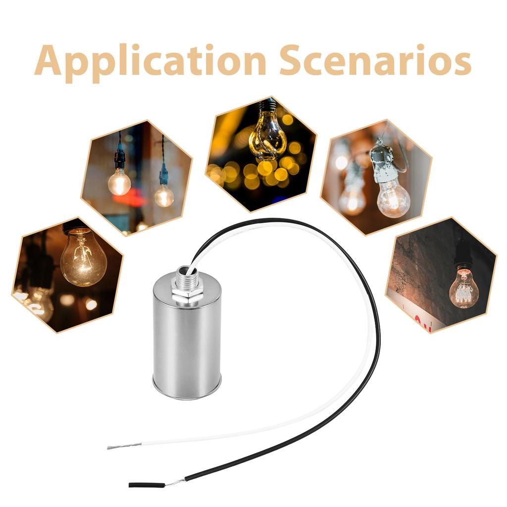 Table Lamp Base Ceramic Screw Socket With Cord Durable Rustproof Multi-Functional For Home Office Lighting Fixture Parts Lamp