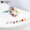 Colorful Square Prong Rhinestones: Right-Angle Silver Crystal Zircon for DIY Phone Chains and Jewelry.