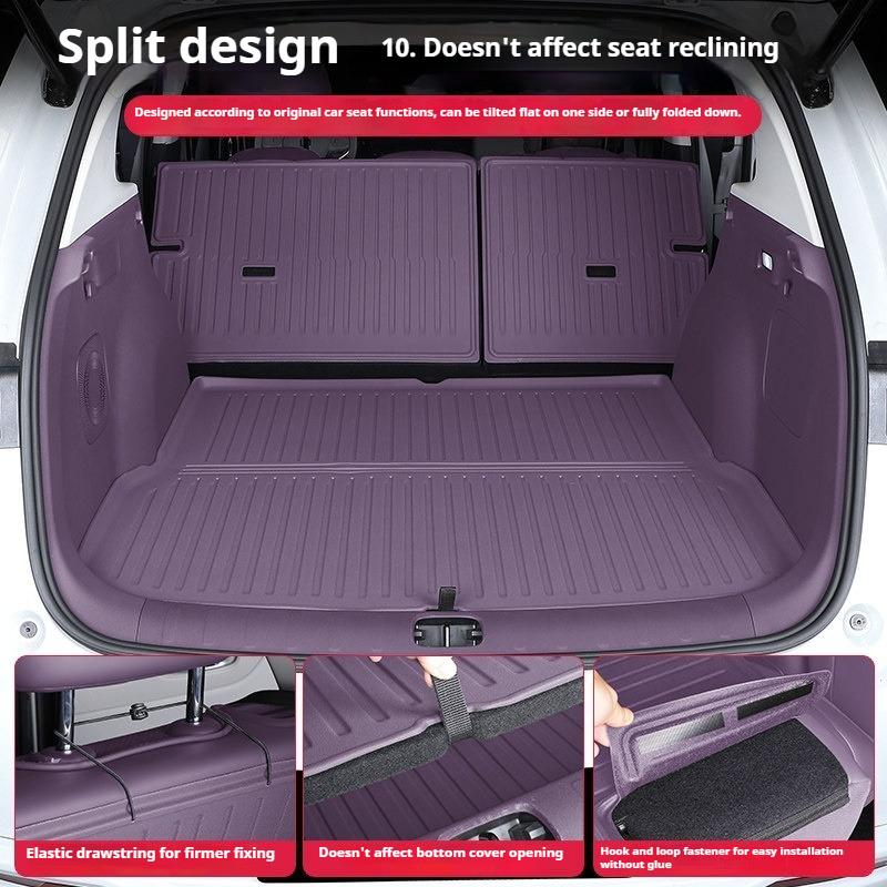 For Leapmoto C10 C16 C11 B10 B01 Lafa 5 Car Rear Trunk Liner Cargo Boot Mat TPE Trunk Mat Floor Tray Rear Seat Backrest Pad