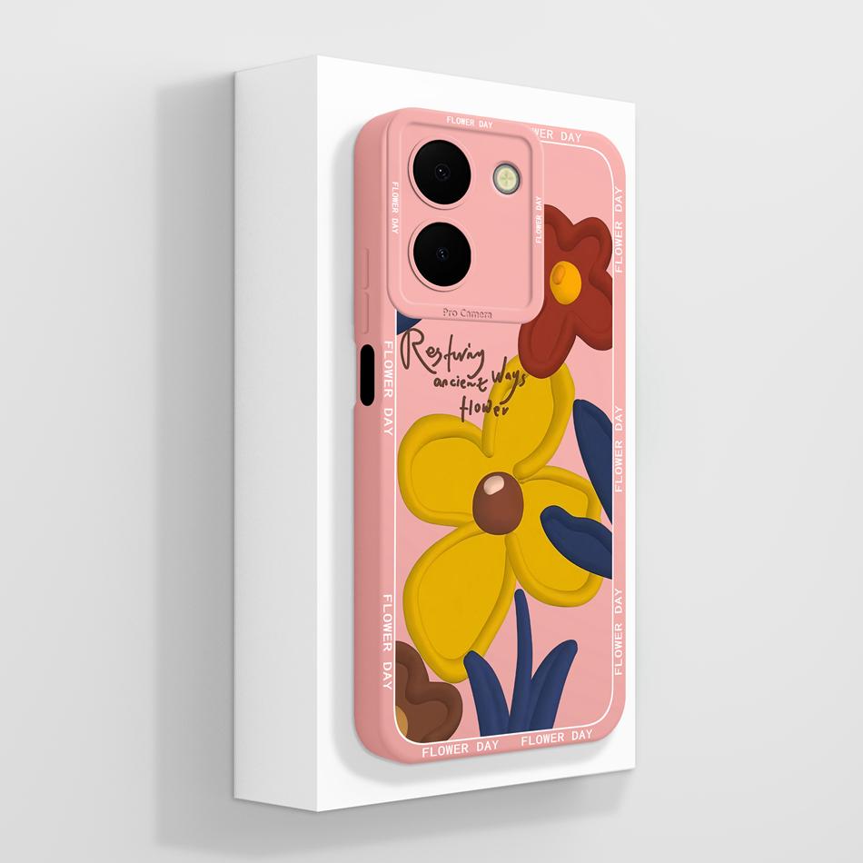 For Vivo Y36 4G 5G Phone Case Cute Panda Full Protection Back Cover Protectors For Vivo Y 36 Global Soft Liquid Silicone Bumper