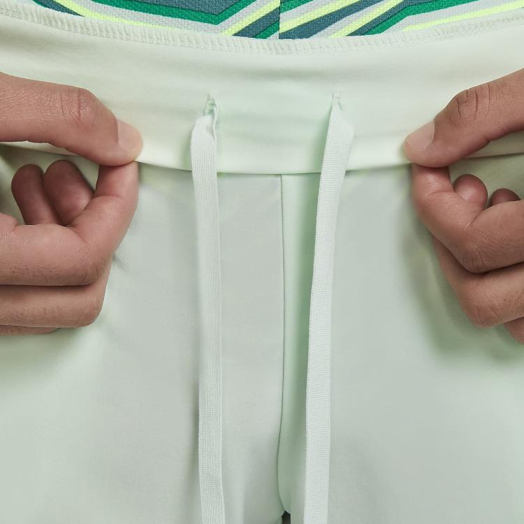 Nike Court Dri-FIT Slam Logo Solid Mid-Waist Loose Straight-Leg Sports Shorts Men Shorts Green DV0704-394