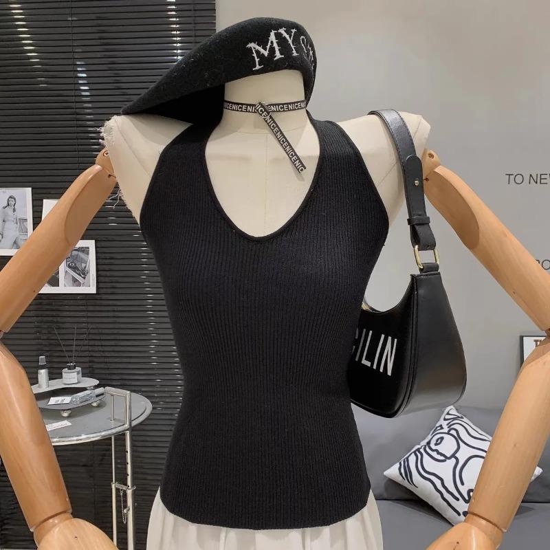 Women Summer Bright Blue Racerback Tank Top Slim Fit Sleeveless S
