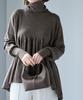 Yours BEXU1724 High Neck Gathered Peplum Size Gray Women's Knit, M,
