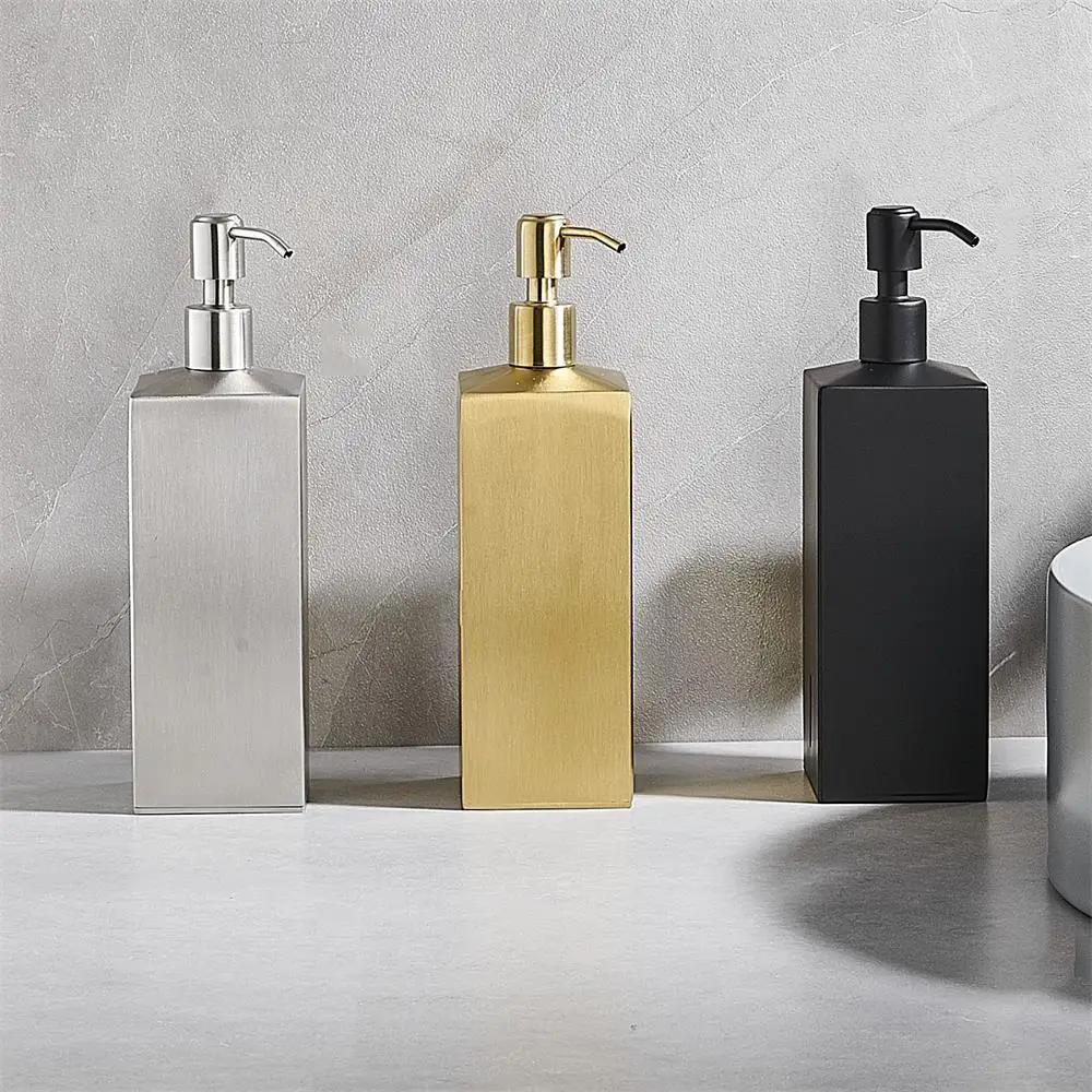 Wall Mounted Soap Dispenser 304 Stainless Steel Empty Bottle Press Type Large Capacity 500ML Manual Hand Sanitizer Bottle Modern