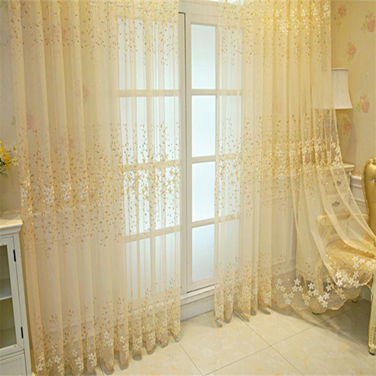 1 buc Cortină Transparentă Europeană cu Flori Embosate Pentru Camera de Zi Broderie 3D Cortină de Tul Transparentă Pentru Dormitor Birou Living Sufragerie Dormitor