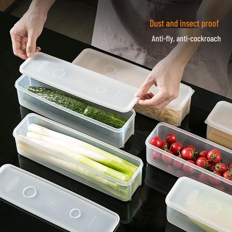 Large Capacity Spaghetti Storage Box - Rectangular, Long-Strip Noodle Keeper