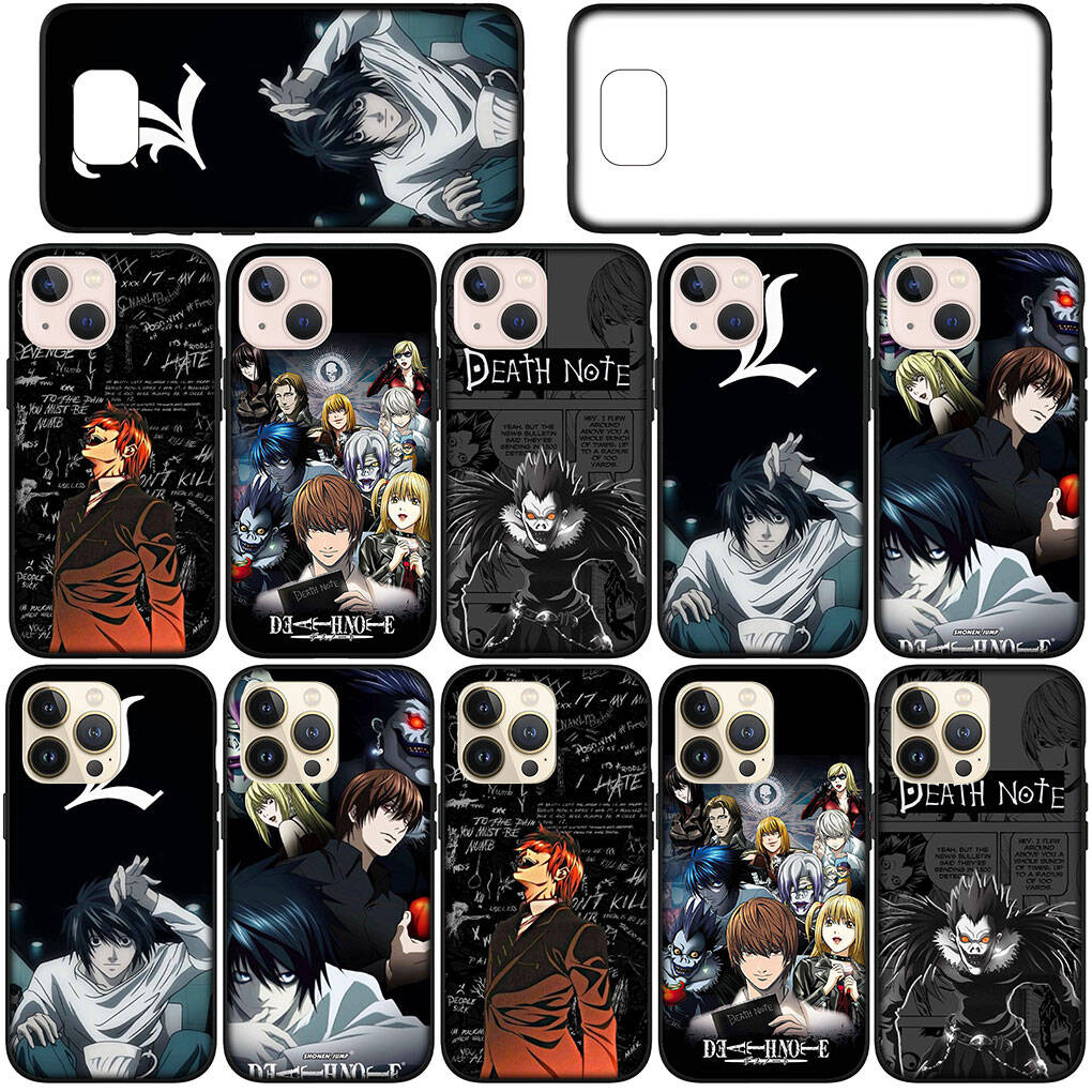 Cover for iPhone 17 16 15 Xiaomi Poco Redmi Note 14 13 12 Pro Max 9 16e Samsung Galaxy S25 S24 S23 OPPO Huawei Cartoon Death Note L Lawliet Phone Case