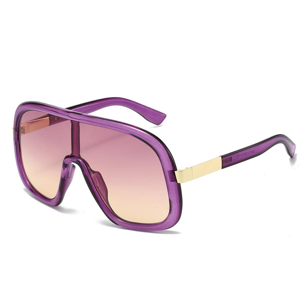 Retro Oversized Leopard Gradient Square Women Sunglasses  Punk Popular Luxury Brand Design Men Sun Glasses Uv400