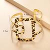 Leopard Geometric Hollow Open Adjustable Bracelet