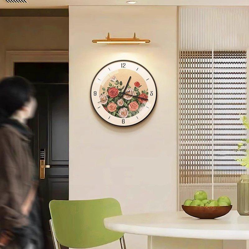 Round Restaurant Wall Clocks Design Aesthetic Silent Wall Clocks Chinese Style Digital Orologio Da Parete Ornaments Home Decor