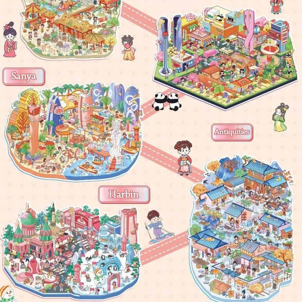 5.0 City Series Landscaping Stickers Book Scrapbooking Material DIY Handbook Stickers  Kids