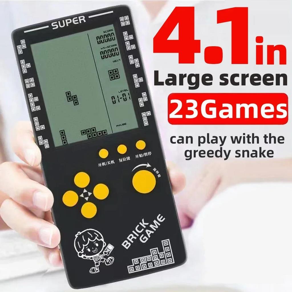 Classic Retro Handheld Game Players for Tetris Console Large Screen Children's Nostalgic Pocket Game Machine Kids Puzzle Toys